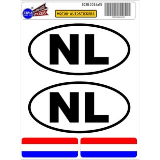 JERMA allerhandestickers NL, Nederland auto sticker set.