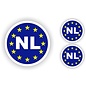 JERMA allerhandestickers Europese unie auto sticker, NL Nederland auto sticker set.