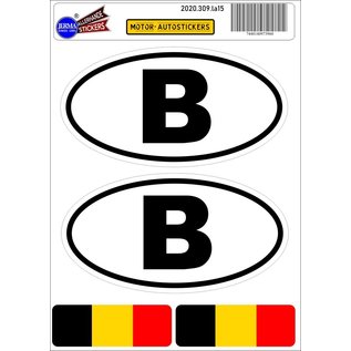 JERMA allerhandestickers B, Belgische auto sticker set.