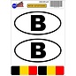 JERMA allerhandestickers B, Belgische auto sticker set.