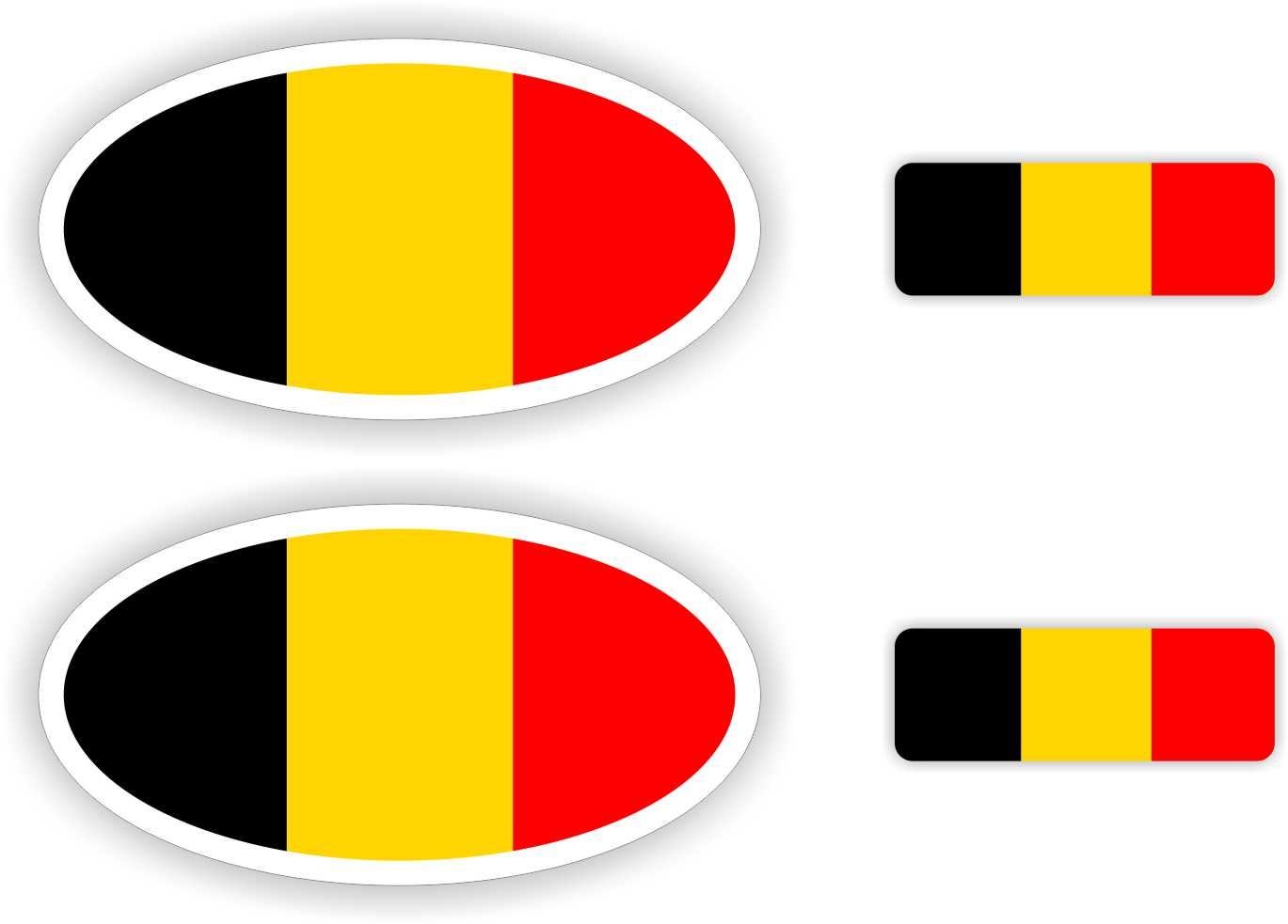 NieuwZeeland Absurd zwanger Belgische vlaggen auto sticker set. - JERMA AllerhandeStickers