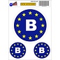 JERMA allerhandestickers Europese unie auto sticker, B België auto sticker set.