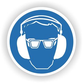 JERMA allerhandestickers Veiligheidsbril en Gehoorbescherming sticker