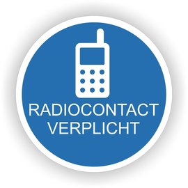 JERMA allerhandestickers Radiocontact verplicht sticker.