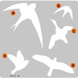 JERMA allerhandestickers Vogelbescherming raamstickers set 5 vogels