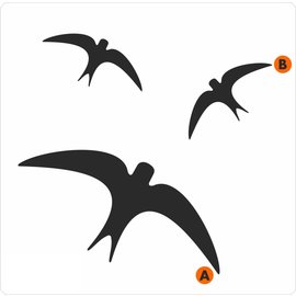 JERMA allerhandestickers Vogel raamstickers 3 zwaluw zwart