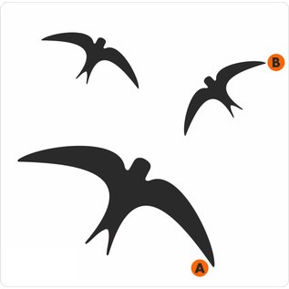 JERMA allerhandestickers Vogel raamstickers 3 zwaluw zwart M
