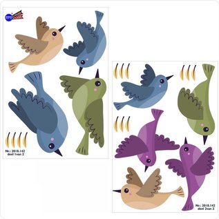 JERMA allerhandestickers Vogel raamsticker set van 9 vogelstickers