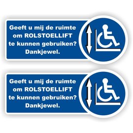 JERMA allerhandestickers Rolstoellift aanwezig sticker set