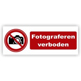 JERMA allerhandestickers Fotograferen verboden sticker