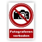 JERMA allerhandestickers Fotograferen verboden sticker Horizontaal 20 x 29 cm