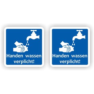 JERMA allerhandestickers Handen wassen verplicht stickers