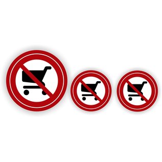 JERMA allerhandestickers Winkelwagens verboden sticker set