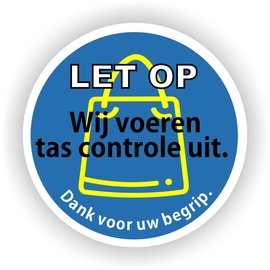 JERMA allerhandestickers Wij voeren tas controles uit sticker.