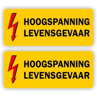 JERMA allerhandestickers Hoogspanning  waarschuwing sticker set 2 stuks.