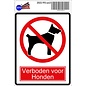 JERMA allerhandestickers Verboden voor honden sticker