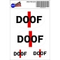 JERMA allerhandestickers DOOF Embleem sticker set van 4 stuks.