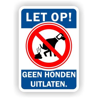 JERMA allerhandestickers Geen honden uitlaten sticker.