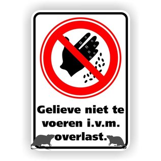 JERMA allerhandestickers Dieren niet voeren sticker.