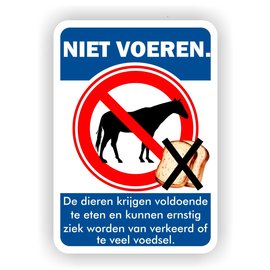 JERMA allerhandestickers Paarden niet voeren.