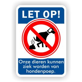 JERMA allerhandestickers Hondenpoep maakt de dieren ziek