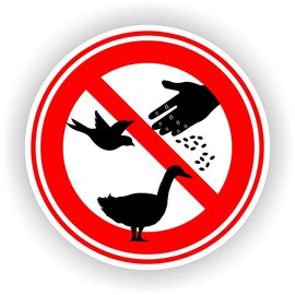 JERMA allerhandestickers Eendjes, vogels niet voeren sticker