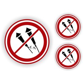 JERMA allerhandestickers Vuurwerk verboden sticker set