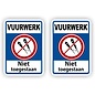 JERMA allerhandestickers Vuurwerk niet toegestaan verkeersbord sticker set 2 stuks