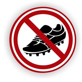 JERMA allerhandestickers Voetbalschoenen niet toegestaan sticker