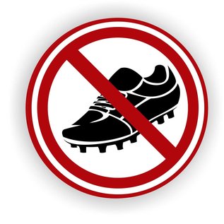 JERMA allerhandestickers Voetbalschoenen niet toegestaan sticker