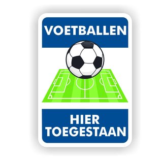 JERMA allerhandestickers Voetballen hier toegestaan sticker