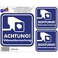 JERMA allerhandestickers Aufkleber Kameraüberwachung (Set 3 Stück)