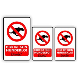 JERMA allerhandestickers Hier ist kein hundeklo Aufkleber set 3 Stück