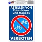 JERMA allerhandestickers Fahrrädern und Mopeds verboten Aufkleber