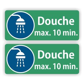 JERMA allerhandestickers Douche max 10 min stickers