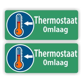 JERMA allerhandestickers Thermostaat omlaag stickers
