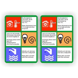 JERMA allerhandestickers Energie bezuiniging instructie sticker set
