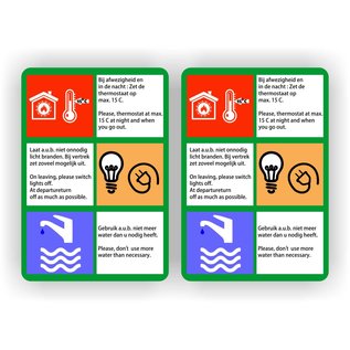 JERMA allerhandestickers Energie bezuiniging instructie sticker set