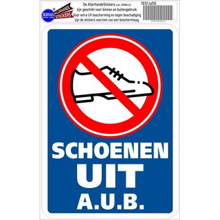 JERMA allerhandestickers Schoenen uit  sticker