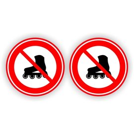 JERMA allerhandestickers Skates niet toegestaan sticker set