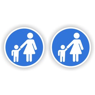 JERMA allerhandestickers Kinderen aan de hand houden pictogram  stickers