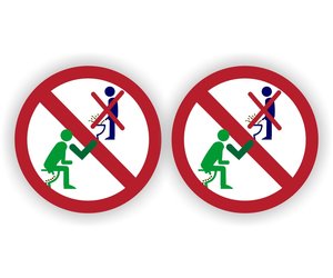 Sticker mannen zittend plassen. JERMA AllerhandeStickers