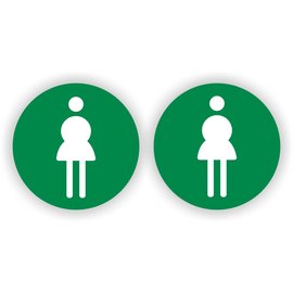 JERMA allerhandestickers Dames toilet stickers groen.