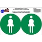 JERMA allerhandestickers Dames WC pictogram sticker set 2 stuks groen