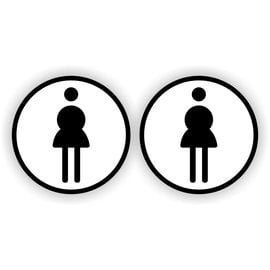 JERMA allerhandestickers Dames toilet stickers zwart