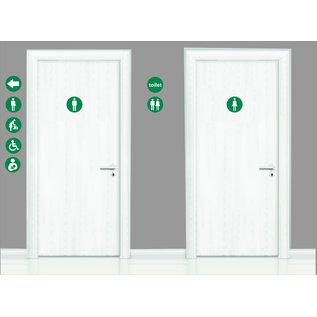 JERMA allerhandestickers Gender neutraal  pictogram stickers 2 st. groen