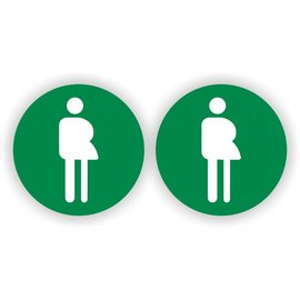 JERMA allerhandestickers Gender neutraal WC pictogram sticker set