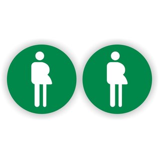 JERMA allerhandestickers Gender neutraal  pictogram stickers 2 st. groen