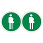 JERMA allerhandestickers Gender neutraal  pictogram stickers 2 st. groen