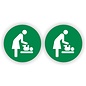 JERMA allerhandestickers Baby verzorging ruimte pictogram stickers 2 stuks groen